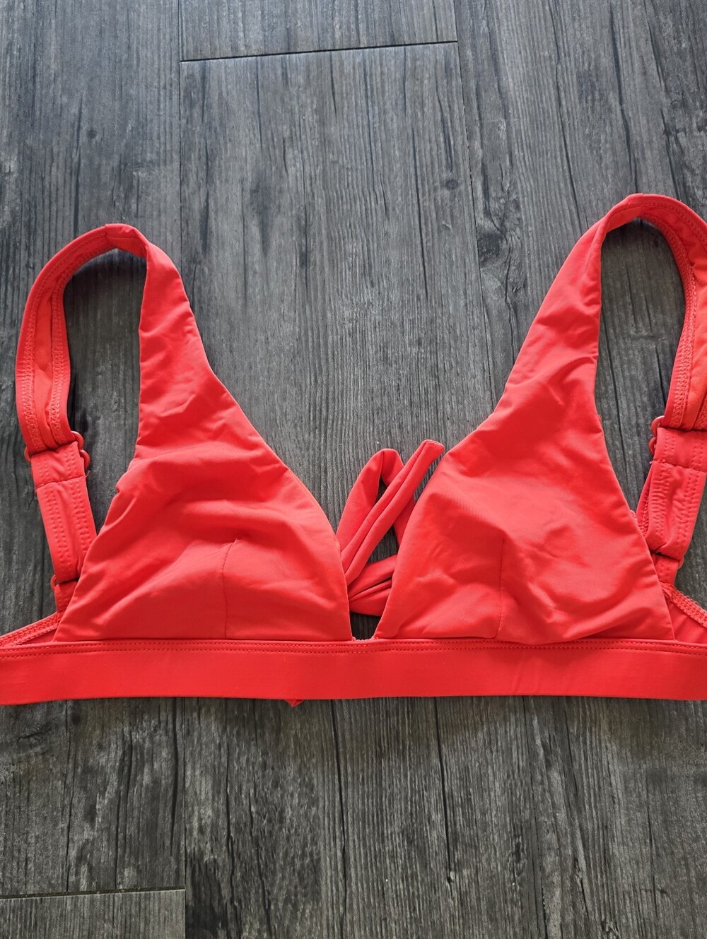 Good American Red Bikini Top Size 0